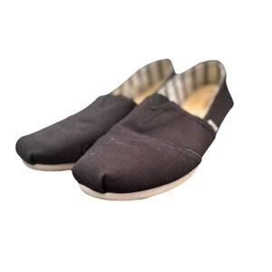 Toms Women's Earthwise Black Slip Ons Size W 9.5